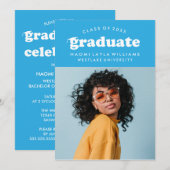 BOLD MODERN RETRO GRADUATE | EINLADUNG VON ABSCHLÜ (Vorne/Hinten)