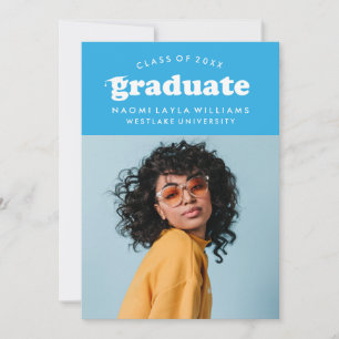 BOLD MODERN RETRO GRADUATE   EINLADUNG VON ABSCHLÜ