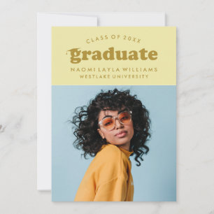 BOLD MODERN RETRO GRADUATE   EINLADUNG VON ABSCHLÜ