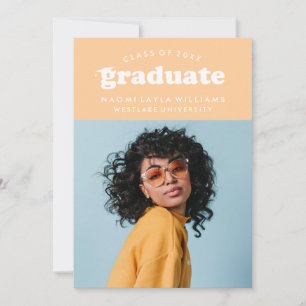 BOLD MODERN RETRO GRADUATE   EINLADUNG VON ABSCHLÜ
