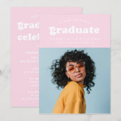 BOLD MODERN RETRO GRADUATE | EINLADUNG VON ABSCHLÜ (Vorne/Hinten)