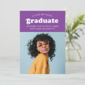 BOLD MODERN RETRO GRADUATE | EINLADUNG VON ABSCHLÜ (Stehend Vorderseite)