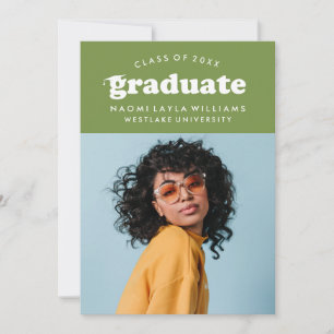 BOLD MODERN RETRO GRADUATE   EINLADUNG VON ABSCHLÜ