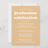 BOLD MODERN RETRO GRADUATE | EINLADUNG VON ABSCHLÜ (Rückseite)