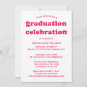 BOLD MODERN RETRO GRADUATE | EINLADUNG VON ABSCHLÜ (Rückseite)