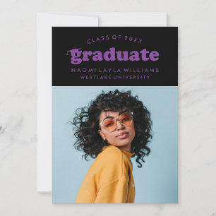 BOLD MODERN RETRO GRADUATE   EINLADUNG VON ABSCHLÜ