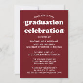 BOLD MODERN RETRO GRADUATE | EINLADUNG VON ABSCHLÜ (Rückseite)