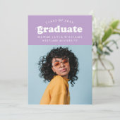 BOLD MODERN RETRO GRADUATE | EINLADUNG VON ABSCHLÜ (Stehend Vorderseite)