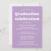 BOLD MODERN RETRO GRADUATE | EINLADUNG VON ABSCHLÜ (Rückseite)