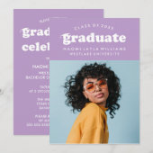 BOLD MODERN RETRO GRADUATE | EINLADUNG VON ABSCHLÜ (Vorne/Hinten)