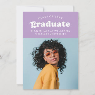 BOLD MODERN RETRO GRADUATE   EINLADUNG VON ABSCHLÜ