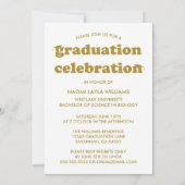 BOLD MODERN RETRO GRADUATE | EINLADUNG VON ABSCHLÜ (Rückseite)