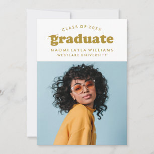 BOLD MODERN RETRO GRADUATE   EINLADUNG VON ABSCHLÜ