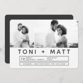 BOLD MODERN SAVE THE DATE (Vorne/Hinten)