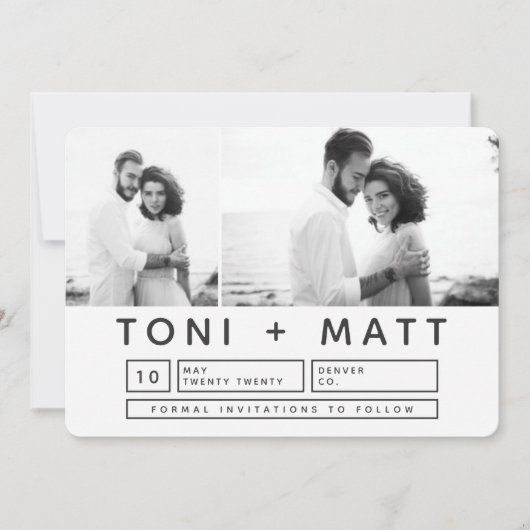 BOLD MODERN SAVE THE DATE (Vorderseite)