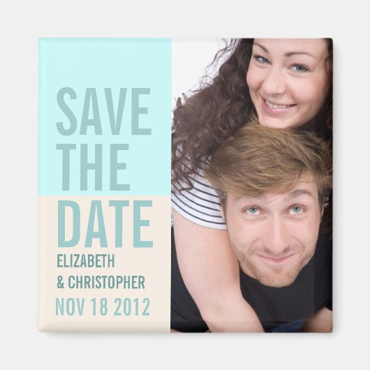 Bold Modern Save the Date Foto Magnet (Vorne)