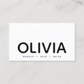 Bold Modern Schwarz-weiß Typografy Visitenkarte (Vorderseite)