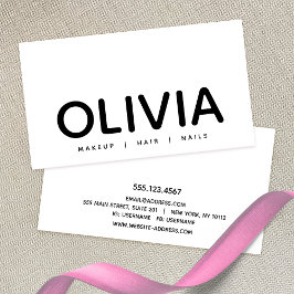 Bold Modern Schwarz-weiß Typografy Visitenkarte