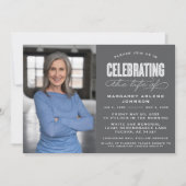 BOLD MODERN SCRIPT FEIERUNG LEBEN FUNERAL EINLADUNG (Vorderseite)