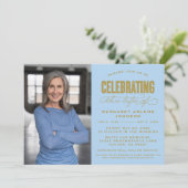 BOLD MODERN SCRIPT FEIERUNG LEBEN FUNERAL EINLADUNG (Stehend Vorderseite)