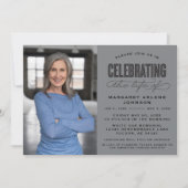 BOLD MODERN SCRIPT FEIERUNG LEBEN FUNERAL EINLADUNG (Vorderseite)