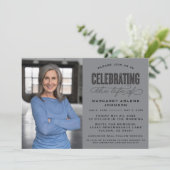 BOLD MODERN SCRIPT FEIERUNG LEBEN FUNERAL EINLADUNG (Stehend Vorderseite)