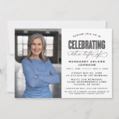 BOLD MODERN SCRIPT FEIERUNG LEBEN FUNERAL EINLADUNG (Vorderseite)