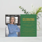 BOLD MODERN SCRIPT FEIERUNG LEBEN FUNERAL EINLADUNG (Stehend Vorderseite)