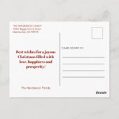 Bold Modern Simple Frohe Weihnachten 1 Foto Postkarte (Rückseite)