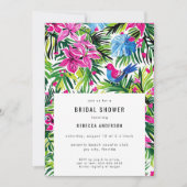 Bold Modern Tropical Foliage Brautparty Einladung (Vorderseite)