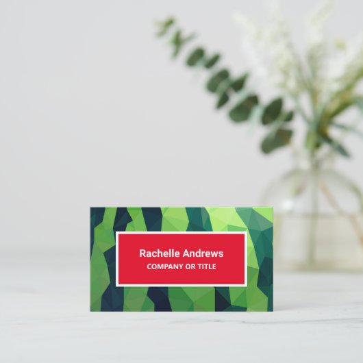 Bold Modern Watermelon 3D Frucht Visitenkarte (Stehend Vorderseite)