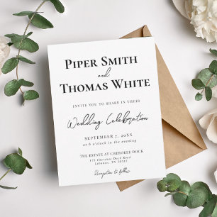 Bold Modern Wedding Invitation Minimalist Einladung