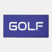 Bold Modern White GOLF Text Deep Blue Background Schreibtischunterlage (Vorderseite)