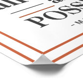 Bold Modern With God All Things Are Possible Poster (Ecke)