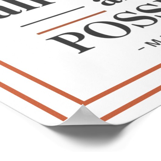 Bold Modern With God All Things Are Possible Poster (Ecke)