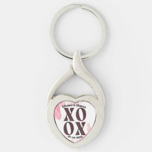 Bold Modern XOXO Happy Valentines Day Gift Schlüsselanhänger