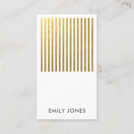 BOLD MODERNE GOLD-IMITAT STRIPED LINE PATTERN VISITENKARTE