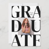 Bold Moderner Klassischer Foto Abschluss Einladung (Vorderseite)