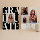 Bold Moderner Klassischer Foto Abschluss Einladung