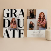 Bold Moderner Klassischer Foto Abschluss Einladung