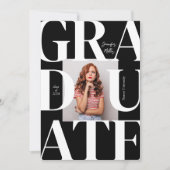 Bold Moderner Klassischer Foto Abschluss Einladung (Vorderseite)