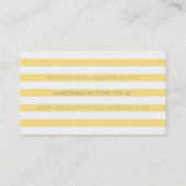 BOLD Modernes, einfaches Bandmuster, frisch gelb Visitenkarte (Rückseite)