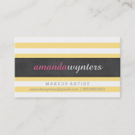 BOLD Modernes, einfaches Bandmuster, frisch gelb Visitenkarte