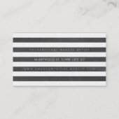 BOLD Modernes, einfaches Streifenmuster Hot-Rosa-G Visitenkarte (Rückseite)