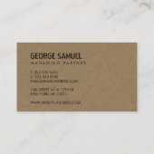 Bold Molded Construction Business QR Code Tan  Visitenkarte (Rückseite)