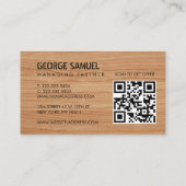Bold Molded Construction Business QR Code Visitenkarte (Rückseite)