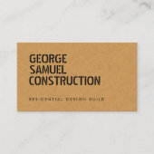 Bold Molded Realtor Business QR Code Light Tan Visitenkarte (Vorderseite)