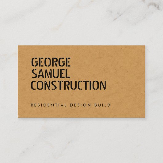 Bold Molded Realtor Business QR Code Light Tan Visitenkarte (Vorderseite)