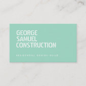 Bold Molded Realtor QR Code Light Teal Green Visitenkarte (Vorderseite)