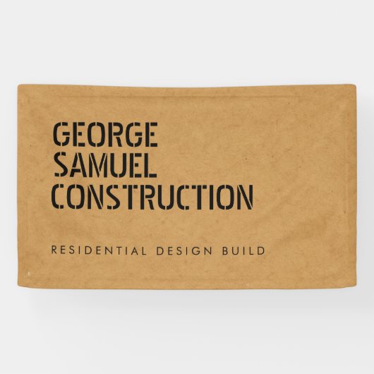 Bold Molded Wood Color Construction Business  Banner (Horizontal)